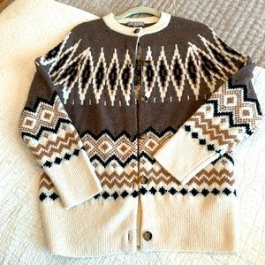 J Crew Fair Isle Buttoned Cardigan